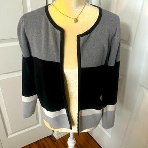 EUC Liz Claiborne Color Blocked Cardigan